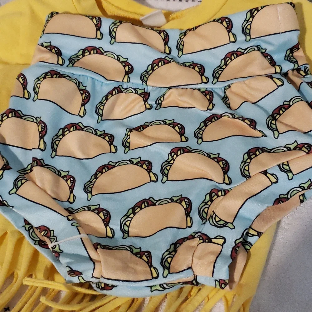 12-24m taco nacho fringe shirt and bloomers